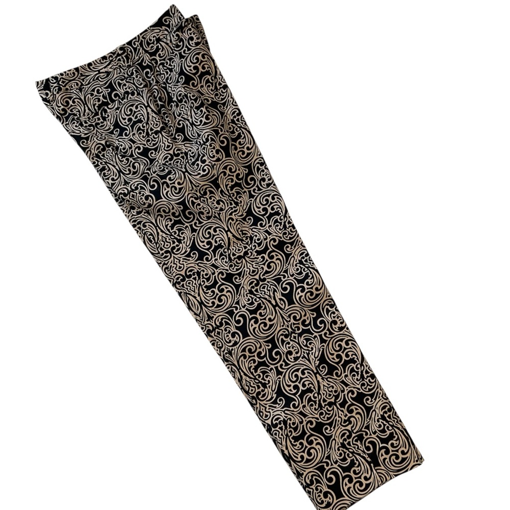 Jones New York Black & Tan Print Pants – Stretch Straight Leg Size 8 - Picture 4 of 11